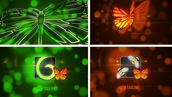 Videohive Butterfly Logo Reveal 7129296