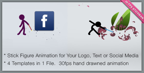 Videohive Cartoon Character presents Logo or Social Media Template