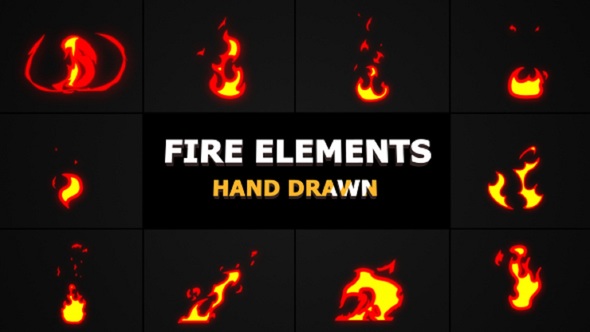 Videohive Cartoon Fire Elements 21741534