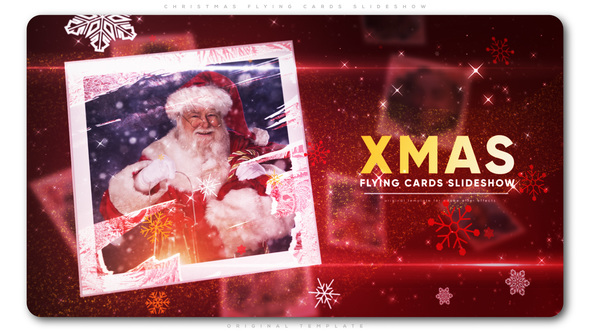 Videohive Christmas Flying Cards Slideshow 22783786