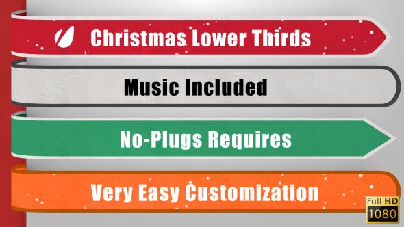 Videohive Christmas Lower Thirds 3488682