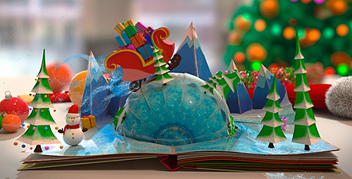 Videohive Christmas Pop-Up Book