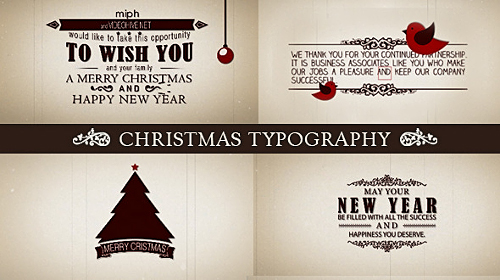Videohive Christmas Typography