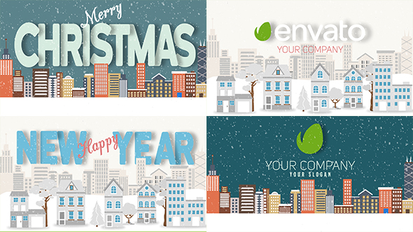 Videohive Christmas and New Year Text with Logo Reveal 20983385