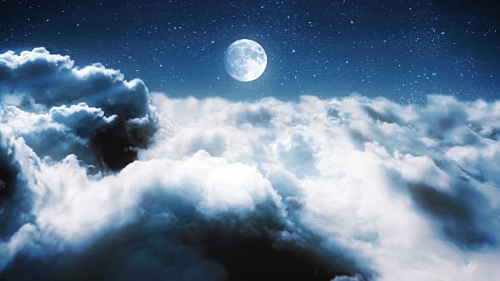 Videohive Clouds in a Night Sky