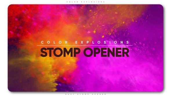 Videohive Color Explosions Stomp Opener 21842558