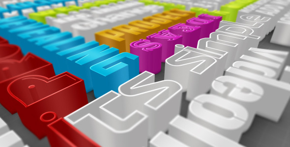 Videohive Colorful 3D Typography 2527967