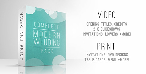 Videohive Complete Modern Wedding Pack