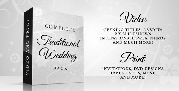 Videohive Complete Traditional Wedding Pack