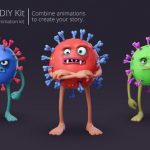 Videohive Coronavirus Character Animation DIY Kit 26534212