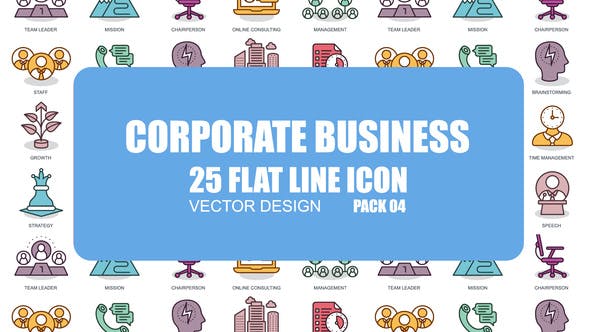 Videohive Corporate Business - Flat Animation Icons 23370352