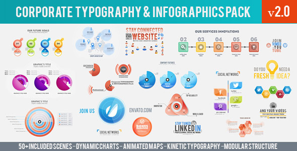Videohive Corporate Typography & Infographics Pack 7702943