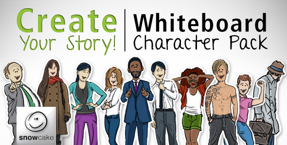 Videohive Create Your Story Whiteboard Character Pack