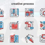 Videohive Creative Process – Thin Line Icons 23455860