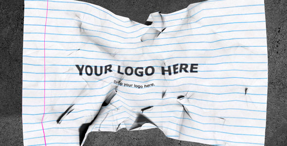 Videohive Crumpling Paper Logo Reveal 10224391