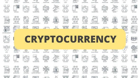 Videohive Cryptocurrency - Outline Icons 21481681