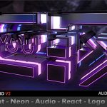 Videohive Cut Neon Audio React Logo 20045110