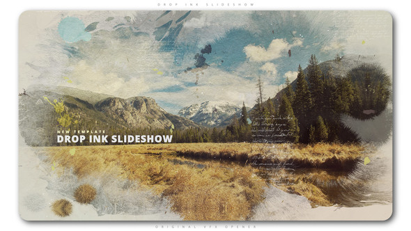 Videohive Drop Ink Slideshow 22192491