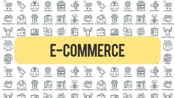 Videohive E - Commerce - Outline Icons 21291184