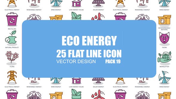 Videohive Eco Energy - Flat Animation Icons 23381242