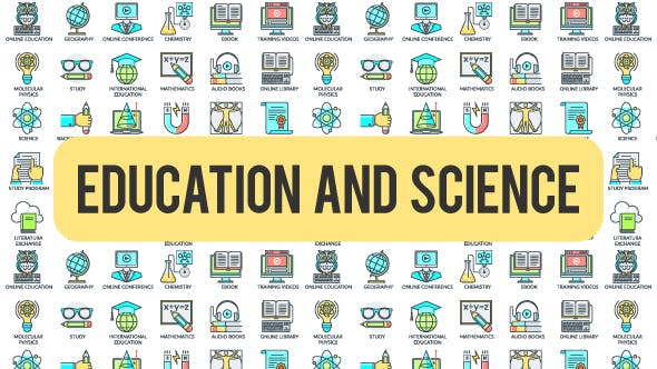 Videohive Education And Science - 30 Animated Icons 21298245