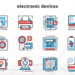 Videohive Electronic Devices – Thin Line Icons 23455759