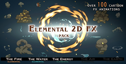 Videohive Elemental 2D FX pack