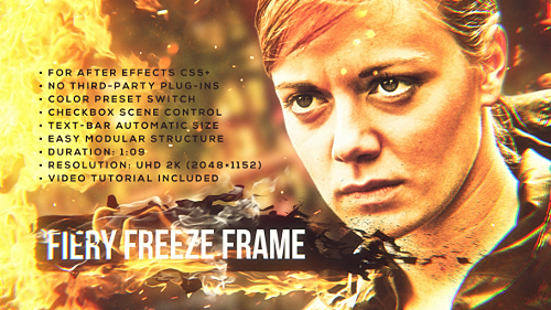 Videohive Fiery Freeze Frame 17971585