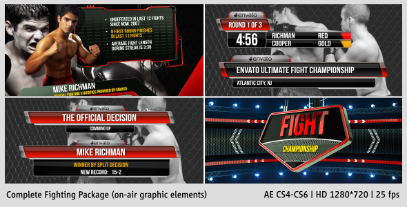 Videohive Fighting Complete On-Air Package 5886862