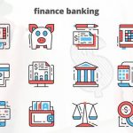 Videohive Finance Banking – Thin Line Icons 23454822