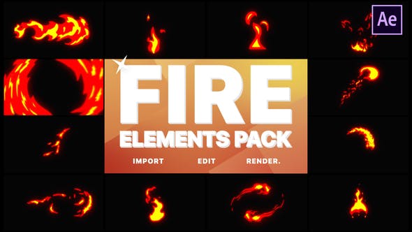 Videohive Fire Elements 21597831