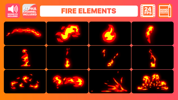 Videohive Fire Elements Pack 21985674