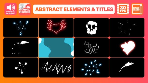 Videohive Flash FX Abstract Elements And Title 22972026