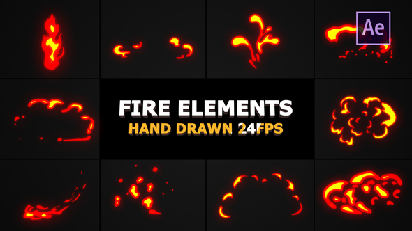 Videohive Flash FX Flame Elements 22281292