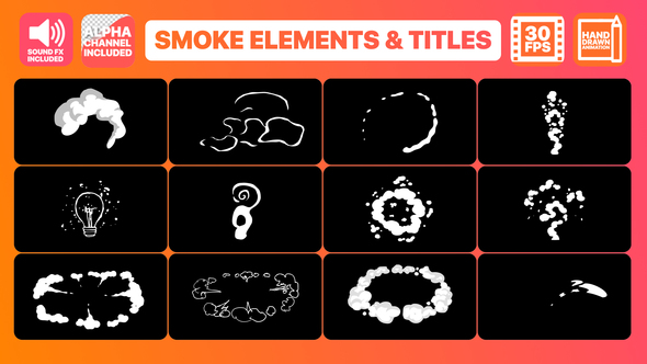 Videohive Flash FX Smoke Elements And Titles 22442095