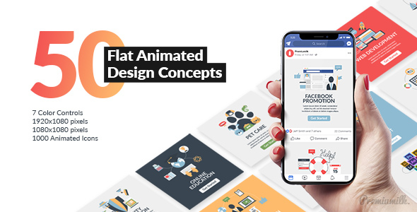 Videohive Flat Animated Design Concepts 21491354