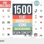 Videohive Flat Animated Icons Library V.13 11453830