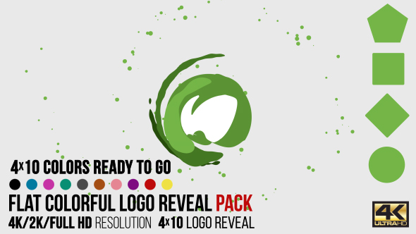 Videohive Flat Colorful Logo Reveal Pack 15930197