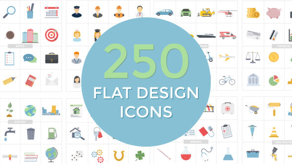 Videohive Flat Design Icons 20552114