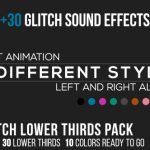 Videohive Flat Glitch Lower Thirds - 30 Glitch Sound Effects 15830674