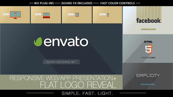 Videohive Flat Logo - Responsive Design Corporate App 7043820
