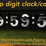 Videohive Flipping Clock - 3D Counter With Split Flap Flip Digit Numbers 8105331