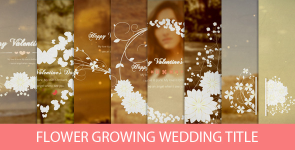 Videohive Flower Growing Wedding TItle 6705172