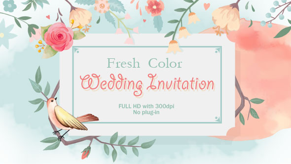 Videohive Fresh Color Wedding Invitation 15882841