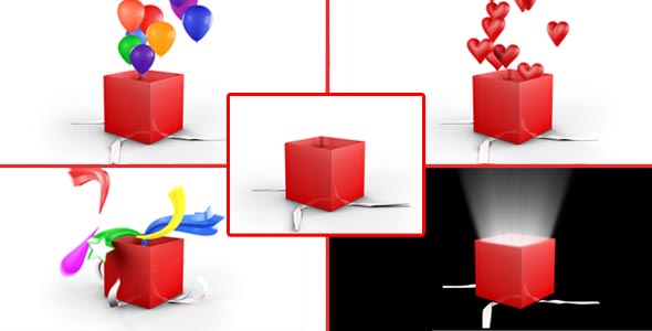 Videohive Gift Box Opening Pack