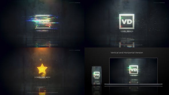 Videohive Glitch Dissolve Logos Transitions Reveal 26774983