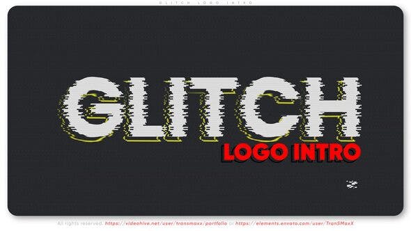 Videohive Glitch Logo Intro 26896488
