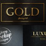Videohive Gold Mockup Kit - Glossy Logo Titles 20543730