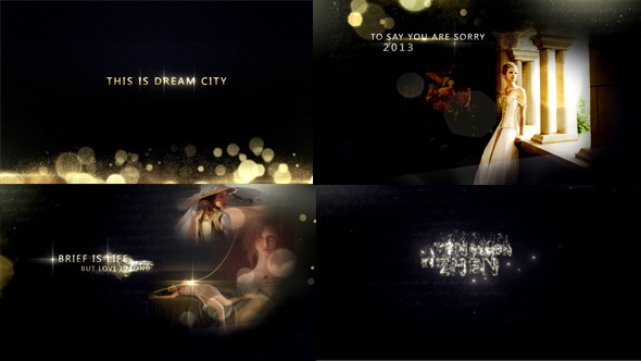 Videohive Gold Particles Photo And Postcard Opener 4671543