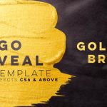 Videohive Golden Brush Logo Reveal 21401054